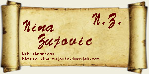 Nina Žujović vizit kartica